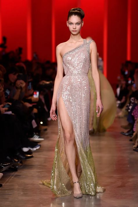 Elie Saab Couture Spring 2024 [PHOTOS] Ellie Saab Couture, Award Dresses, Coktail Dress, Glamorous Evening Dresses, Couture 2024, Matric Dance, Queen Style, Ellie Saab, Elie Saab Spring