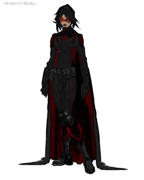 Female Vigilante Outfit Character Design, Vigilante Oc Female, Red And Black Hero Suit, Vigilante Suit Design Female, Masked Superhero Suits, Villain Costume Design, Villain Suit Design Female, Black Hero Suit, Red Superhero Suit Female