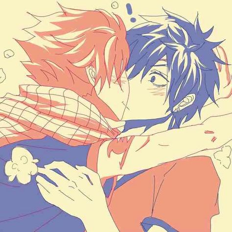 Gratsu Gray x Natsu | Fairy Tale (these 2 will never stop being cute to me) Grey X Natsu Kiss, Natsu And Gray, Fairy Tail Gray, Natsu Fairy Tail, Fariy Tail, Gray Fullbuster, Anime Fairy Tail, Fairy Tail Ships, Natsu Dragneel