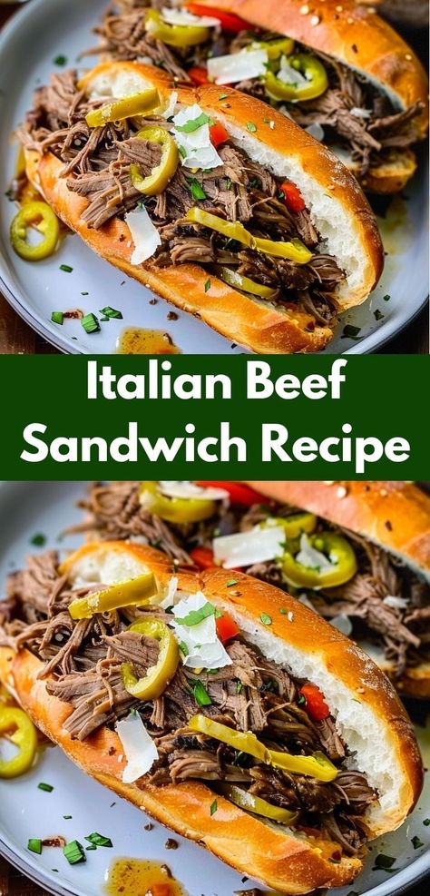 Want beef sandwich ideas? Try our Italian Beef Sandwich Recipe! It's an easy ground beef recipe that’s perfect for dinner, making it one of the best ground beef recipes for dinner. Beef Sandwich Ideas, Beef Dinner Ideas, Italian Beef Sandwich, Beef Sandwich Recipes, Italian Beef Sandwiches, Beef Sandwiches, Recipe Italian, Italian Sandwich, Hearty Lunch