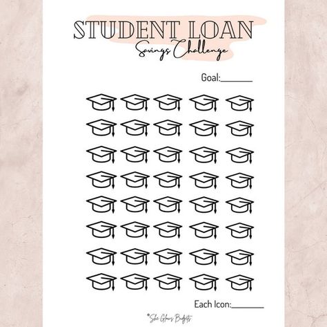 Savings Challenge For Students, Student Loan Savings Challenge, Financial Challenge, 1000 Savings Challenge, Sinking Fund, Saving Challenges, Savings Challenges, Money Savers, Saving Challenge