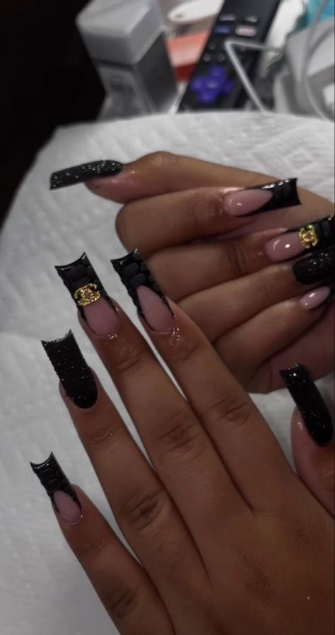 Her Nails, Nails, Birthday, Pink, Black