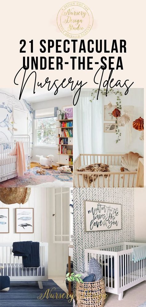 If you're looking for a theme for your baby's nursery, why not consider an under-the-sea theme? From playful sea creatures to serene ocean colors, an under-the-sea nursery can create a calming and imaginative environment for your little one. Here are 21 spectacular under-the-sea nursery ideas to inspire you. Under Sea Nursery Ocean Themes, Nursery Decor Ocean, Nursery Theme Ocean, Different Nursery Themes, Nursery Ideas Sea Theme, Under The Sea Theme Nursery, Ocean Inspired Nursery, Nursery Ideas Under The Sea, Baby Boy Nursery Ocean Theme