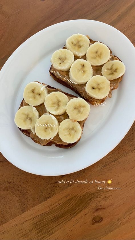 breakfast, breakfast idea, breakfast recipe, peanut butter, delicious breakfast, banana, fruit, aesthetic, aesthetic breakfast, aesthetic food, peanut butter toast, toast, healthy breakfast, healthier breakfast, food inspo, breakfast inspo Peanut Butter Banana Toast Aesthetic, Peanut Butter Toast Aesthetic, Peanut Butter Banana Bread Healthy, Pb Banana Toast, Healthy Breakfast Toast, Healthier Breakfast, Peanut Butter Breakfast, Breakfast Banana, Healthy Toast