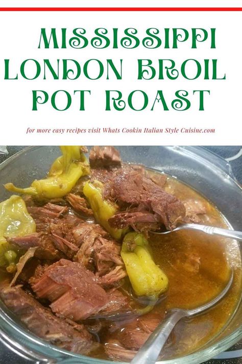 Mississippi London Broil Pot Roast London Broil Pot Roast, Mississippi Roast Instant Pot, London Broil Crock Pot Recipe, Crockpot London Broil, Best Pot Roast Ever, Roast Instant Pot, The Best Pot Roast, London Broil Recipes, Pot Roast Crock Pot Recipes