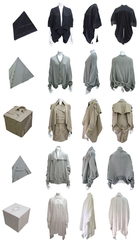 2009 S/S COLLECTION "○△□" Modular Fashion, Zero Waste Fashion, Fashion Vocabulary, Functional Fashion, Flats Patterns, Future Fashion, Costume Design, Build Your Own, Wearable Art