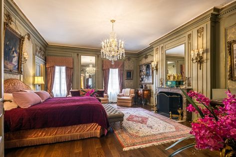 Marble Bar Top, Carved Fireplace, Stone Porches, Mansard Roof, Dining Room Seating, Oak Panels, Mansions Homes, Gilded Age, The James