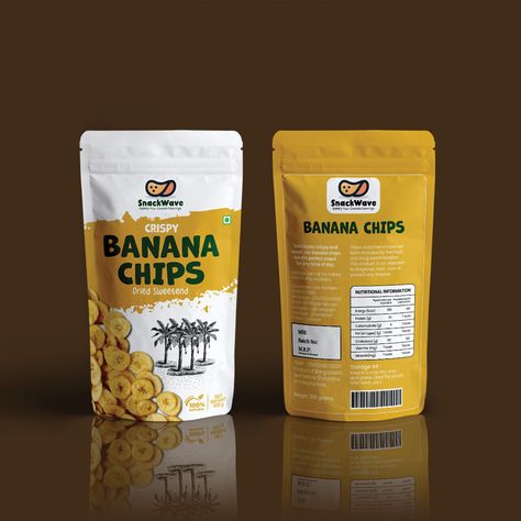 Elegant Banana Chips packaging design emphasizes premium quality with sophisticated visuals and a clean, modern aesthetic. The design seamlessly blends vibrant colors with sleek typography to attract health-conscious consumers. Banana Chips Packaging Design Contact me. hivectocy@gmail.com WhatsApp: +8801787296690 #product #productdesign #productdesigner #productpackaging #labeldesignstudio #Advertising #productlabel #productlabeldesign #pouchdesign #standingpouchdesign #packaging #packagi... Banana Chips Packaging, Chips Packaging Design, Sleek Typography, Chips Packaging, Chip Packaging, Pouch Packaging, Banana Chips, Packing Design, Conscious Consumer