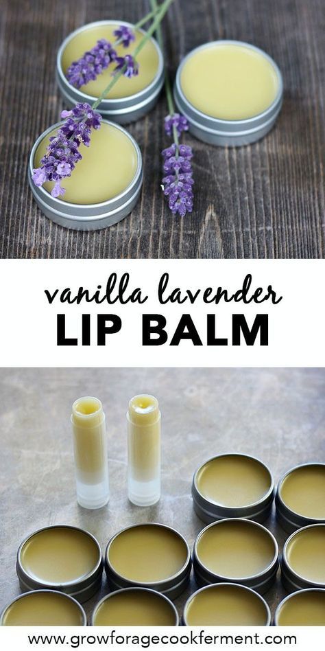 Make your own homemade vanilla lavender lip balm. It's an easy DIY herbal project that smells amazing! #diy #lipbalm #allnatural #naturalbeauty Diy Lipbalm, Lavender Lip Balm, Homemade Balm, Lip Balm Recipe, Lilin Aroma, Balm Recipe, Vanilla Lavender, Bath & Body Works, Lip Balm Recipes