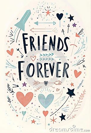 ai-generated-poster-friendship-day-words-friends-forever-surrounded-decorative-elements Poster Friendship, World Friendship Day, Decorative Elements, Friends Forever