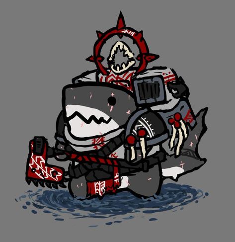 Warhammer 40k Carcharodons, Space Sharks 40k, Carcharodons 40k, Dnd Funny, Warhammer 40k Art, Game Workshop, Cute Shark, Arte Cyberpunk, Warhammer 30k