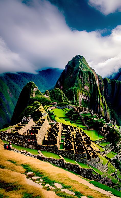 #art #para fotos #study tip #funny #ideas Machu Picchu Painting, City In The Clouds, Peru Machu Picchu, Inca Tattoo, Machu Picchu Peru, Top Places To Travel, Funny Ideas, Light Of Life, Art Films