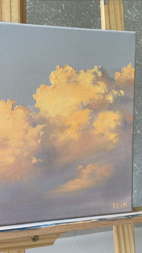 Sky painter👩🏻‍🎨 on Reels | Flow Loris · Lumina Cloud Scape Painting, Acrylic Painting Sky Cloud, Textured Cloud Painting, Morning Sky Painting, Canvas Sky Painting, Sky Painting Easy, Acrylic Sky Painting, Sky Painting Acrylic, Acrylic Sky