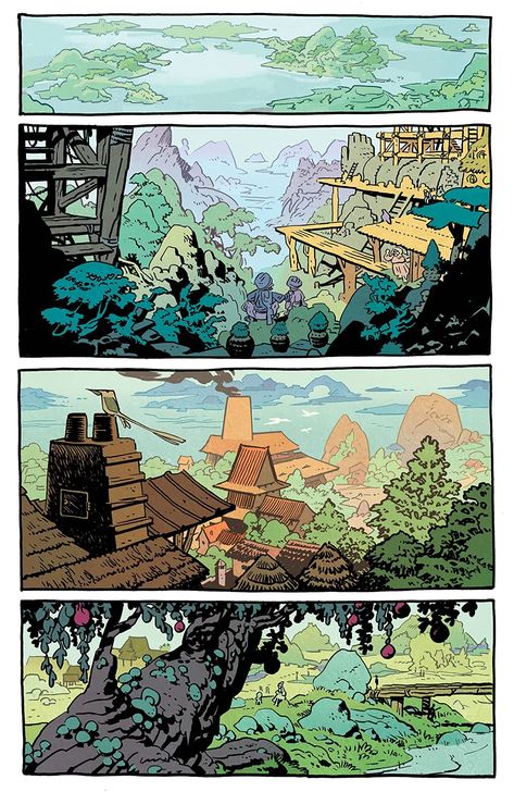 Declan Shalvey, Chris Samnee, Bg Design, Comic Layout, Comic Style Art, Background Drawing, Beautiful Illustration, Arte Sketchbook, Alphonse Mucha