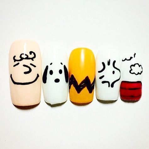 Snoopy Nails, Self Nail, Disney Nails, My Hobby, Nails Desing, Toe Nail Art, Funky Nails, Cool Nail Art, Love Nails