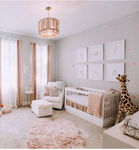 Girly Safari Nursery, Girls Safari Nursery, Pink Safari Nursery, Twin Nursery Room, Safari Nursery Girl, Nursery Ideas Girl Pink, Safari Baby Room, Baby Safari Nursery