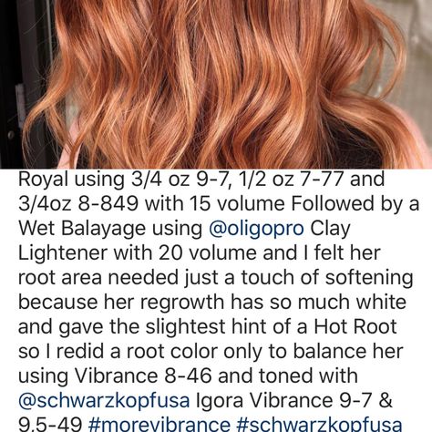 Schwarzkopf Copper Formula, Copper Formula, Color Formulations, Schwarzkopf Hair Color, Warm Blonde Hair, Color Lessons, Color Formulas, Hair Color Formulas, Warm Blonde