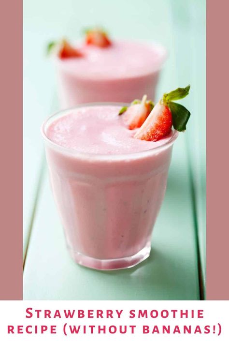 In a jiffy but only want the best out of your strawberry smoothie? This CookingChew version of strawberry smoothie (without bananas!) will have you begging for more! Smoothie Recipe Without Banana, Strawberry Breakfast Smoothie, Dessert Tofu, Delicious Strawberry Smoothie, Tofu Smoothie, Strawberry Smoothie Recipe, Smoothie Without Banana, Strawberry Breakfast, Smoothie Recipes Strawberry