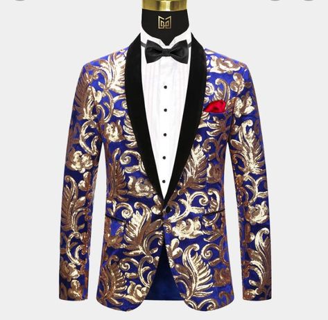 Gold Tuxedo Jacket, Blue Tuxedo Jacket, Prom Jacket, Gold Tuxedo, Embroidery Shawl, Shawl Collar Tuxedo, Blue Tuxedo, Prom Blazers, Blue Suede Loafers