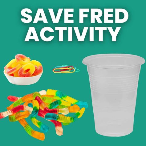 Engage students on the first day of school with this Saving Fred activity which encourages students to practice teamwork while saving a gummy worm named "Fred." Gummy Worm Stem Activity, Saving Fred Team Building, Save Fred The Worm Stem Activities Free, First Day Of School Stem Activities, Saving Fred Stem Activity, Science First Day Of School Activities, Save Fred The Worm Stem Activities, Gifted And Talented Activities, Science Club Activities