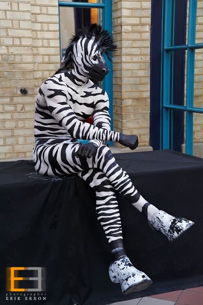 Humanimal - Various Walkabout Animals Female Fursuit, Zebra Costume, Animal Cosplay, Zebra Art, Horse Costumes, Painting Words, Half Man, Animal Book, Kitty Games