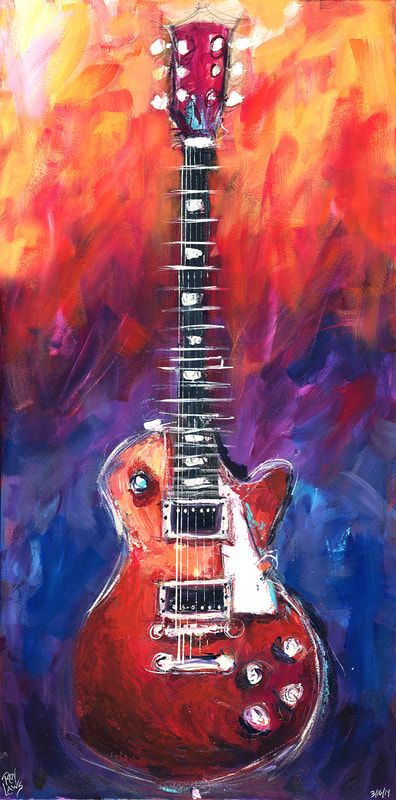 Guitar Art Painting, Arte Jazz, Guitar Artwork, White Falcon, Nashville Art, Guitar Wall Art, Jazz Art, Music Drawings, Guitar Painting