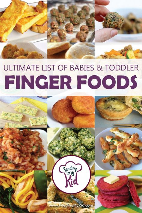 Ultimate List of Baby and Toddler Finger Foods | Feeding My Kid Finger Foods For Babies, Foods For Babies, Fingerfood Baby, Toddler Finger Foods, Healthy Finger Foods, Nutrition Classes, Baby Led Weaning Recipes, Weaning Recipes, Toddler Lunches