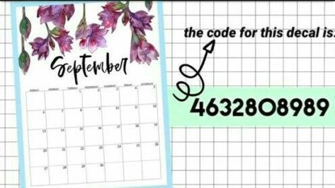 April Calender, Bloxburg Aesthetic, Codes Wallpaper, Calendar Decal, Codes Bloxburg, Roblox Hacks, Roblox Ids, Modern Decals, Aesthetic Calendar