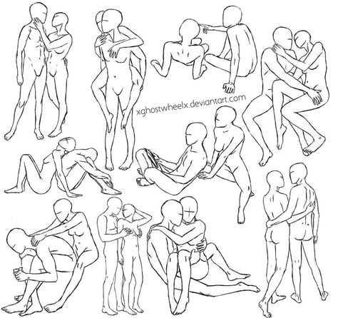 You can use these poses as reference in your works\studies if you want.    If you use them, I'll be very thankful if you put the link on my dA or this sketch.&n... Regnul Animal, Different Poses, Poses References, Figure Drawing Reference, Couple Drawings, Art Poses, Anime Poses Reference, Anime Couples Drawings, Drawing Base