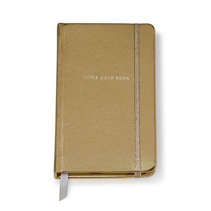 Kate Spade New York Medium Note Book - Little Gold Book Cute Desk Organization, Faux Leather Journal, Gold Book, Lulu And Georgia, Small Notebook, Ribbon Bookmarks, Writing Supplies, Gift List, Leather Journal