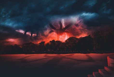 Stranger Things Apocalypse, Stranger Things Landscape, Stringer Thinks, Dbd Aesthetic, Stranger Things Background, Edit Stranger Things, Stranger Things Monster, Gfx Resources, Mind Flayer