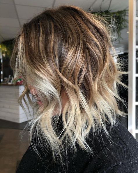 50 Amazing Blonde Balayage Hair Color Ideas for 2021 - Hair Adviser Summer Bayalage Hair Blonde, Shaggy Balayage Hair, Short Brunette To Blonde Hair, Short Blonde With Dark Roots, Platinum Blonde With Dark Underneath Short Hair, Bayalage Brunette Blonde Ombre, Blonde Hair With Dark Peekaboos, Brunette Balayage Bob Hair, Ombré Hair Brown To Blonde