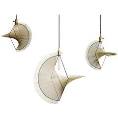 Three Ryar Light, Umbrella Sedge Handcrafted Pendant Light Sculpture Installation, Vintage Chandeliers, Contemporary Lamps, Glass Lantern, Vintage Chandelier, Chandelier Pendant Lights, Chandeliers And Pendants, Modern Chandelier, Glass Pendants