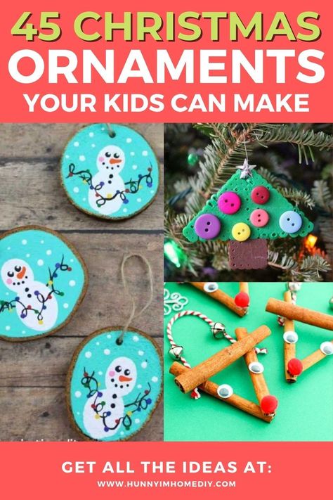 Diy Christmas Ornaments For Preschoolers, Homeschool Christmas Ornaments, Diy Kids Tree Ornaments, Diy Wreath Ornaments For Kids, Christmas Classroom Ornaments, Classroom Christmas Crafts For Kids 3rd Grade, Diy Holiday Ornaments For Kids, Christmas Ornaments For Classroom, Christmas Ornaments For Prek