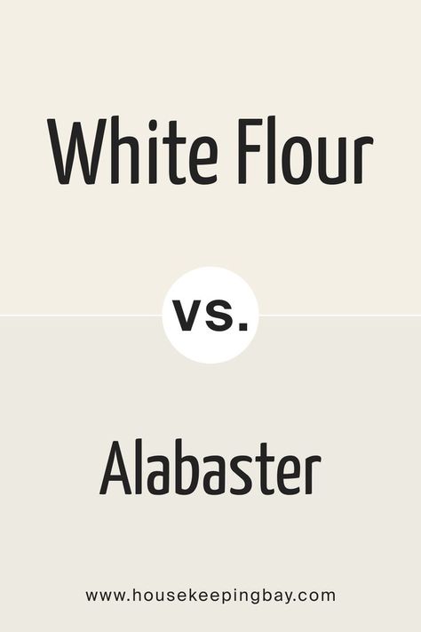 White Flour SW 7102 vs Alabaster  by Sherwin-Williams Sw White Flour, Sw Alabaster, Basement Colors, Basement Painting, Sherwin Williams Alabaster, Sherwin Williams White, Inside A House, Alabaster White, Paint Color Inspiration