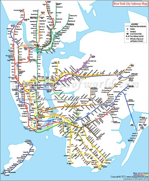 New York City Subway Map New York City Attractions, Brooklyn Map, Nyc Subway Map, Nyc Attractions, Manhattan Map, Nyc Map, New York City Subway, Metro Map, New York City Vacation