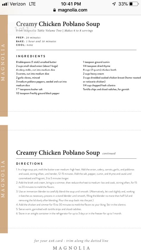 Joanna Gaines Poblano Soup, Joanna Gaines Creamy Chicken Poblano Soup, Creamy Chicken Poblano Soup Magnolia, Creamy Chicken Poblano Soup, Creamy Chicken Poblano, Chicken Poblano Soup, Chicken Poblano, Poblano Soup, Joanna Gaines Recipes