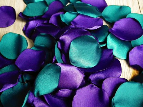 Purple Turquoise Wedding, Flower Girl Petals, Real Rose Petals, Silk Rose Petals, Aisle Runners, Purple And Teal, Flower Girl Baskets, Turquoise Wedding, Teal Wedding