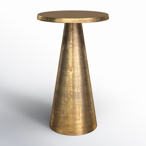 Birch Lane Toriane End Table & Reviews - Wayfair Canada Old End Tables Gold, Metal End Tables Brass, Camel Color End Table, Pedestal End Table, Pedestal Side Table, Natural Living Room, Farmhouse Pendant Lighting, Solid Wood Coffee Table, Welcome Friends