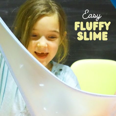 Easy 4-ingredient Fluffy Slime - TinkerLab Easy Fluffy Slime Recipe, Baking Soda Slime, Fluffy Slime Recipe, Kid Pics, Contact Solution, Slime Recipes, Kids Camp, Slime For Kids, Homemade Slime