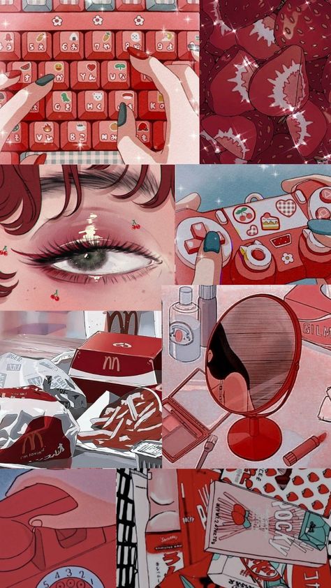 aesthetic red wallpaper Aesthetic Pastel Red Wallpaper, Baby Red Wallpaper, Anime Red Wallpaper Aesthetic, Red Lofi Aesthetic, Red Anime Wallpaper Iphone, Blue Red Aesthetic Wallpaper, Aesthetic Red Wallpaper Vintage, Pastel Red Wallpaper, Red Wallpapers Aesthetic