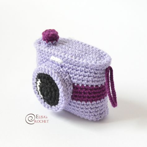 Handmade Plushies, Photo Camera, Lion Brand Yarn, Crochet Instructions, Camera Case, Amigurumi Free Pattern, Amigurumi Doll, Cute Crochet, Diy Crochet