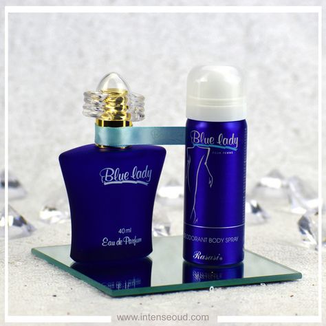 Blue Lady Perfume, Rasasi Perfume, Cocoa Butter Cream, Blue Perfume, Fragrance Collection, Girly Stuff, Women Perfume, Body Spray, Cocoa Butter