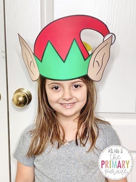 Elf Hat Template, Classroom Christmas Party Games, Elf Hat Craft, Preschool Elves, Elf Crafts, Shoe Maker, School Christmas Party, Headband Crafts, Elf Shoes