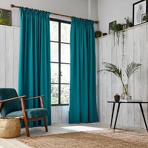 Blue Curtains Bedroom, Clarissa Hulse, Dark Blue Curtains, Turquoise Curtains, Teal Curtains, Dark Curtains, Plain Curtains, Blue Curtains, Redecorate Bedroom