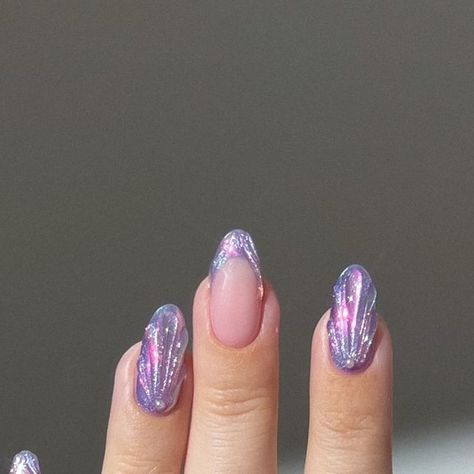 Aistė Haas on Instagram: "🧜‍♀️🍹🌈 from the ocean magic to the tropical ombres and rainbows, these summer nails are giving all the vibes!  _____ *affiliate #purplenails #mermaidnails #glitternails #sparklynails #3dnails #nailinspo #nails cute nails , almond nails , nail art tutorial, iridescent pearl chrome pink yellow orange blue green neon" Cute Nails Almond, Almond Nails Nail Art, Ocean Magic, Pearl Chrome, Chrome Pink, Sea Nails, Nails Cute, Iridescent Pearl, Mermaid Nails