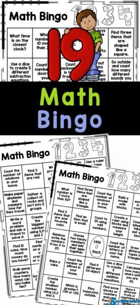 Math Bingo is a fun, creative, and engaging way for kids to practice math! Download our math bingo printable to practice a variety of skills from numbers, shapes, sequencing, counting, telling time, colors, months of the year, and more. Simply print our set of kindergarten math bingo cards and you are ready to play and learn! Summer Learning Schedule, Math Trivia, Math Bingo, Free Printable Bingo Cards, Preschool Math Games, Printable Bingo Games, Free Worksheets For Kids, Homeschool Freebies, Bingo Cards Printable