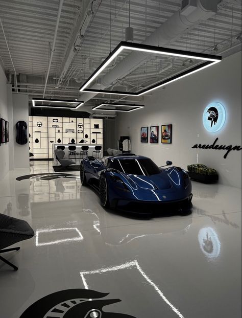 Car Showroom Design, Garage Design Interior, Luxury Garage, Modern Garage, Garage Interior, Car Showroom, Showroom Design, Classy Cars, Fancy Cars