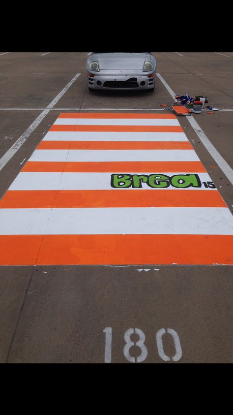 The movie Juno inspired parking spot for my senior year Parking Lot Painting, Senior Year Things, Senior Crafts, Senior Parking Spot, Parking Spot Painting, Spot Painting, Senior Stuff, Senior Ideas, Parking Spot