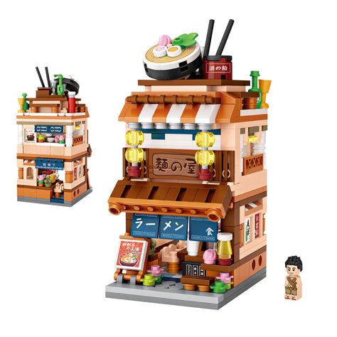 PRICES MAY VARY. Mini building blocks model: The cool building set provides endless scenes. You can create a beautiful Japanese street scene. Exquisite Shape: These building blocks are based on the real building. Each element of the shop is displayed in a miniature building block model. The parts are made of ABS materials, durable and eco-friendly. The building block parts have no burrs and feel smooth. Great Fun: Building these blocks, you can enjoy the fun while not getting bored. And improvin Mini Bricks, Ramen Restaurant, Ramen Shop, Mini Diy, Tea Cafe, Shop Buildings, Construction Toy, Diy Building, Traditional Building